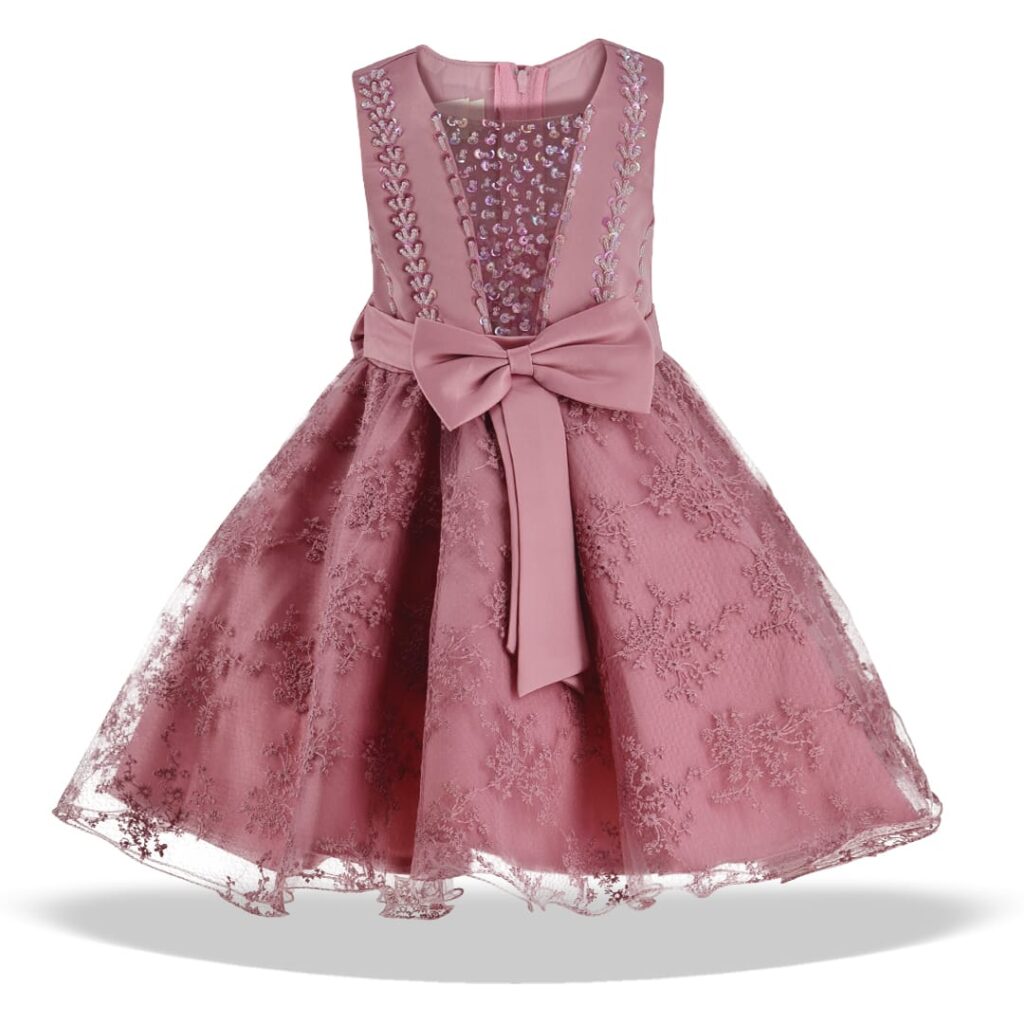 Baby Girls Dusty Pink Floral Dress