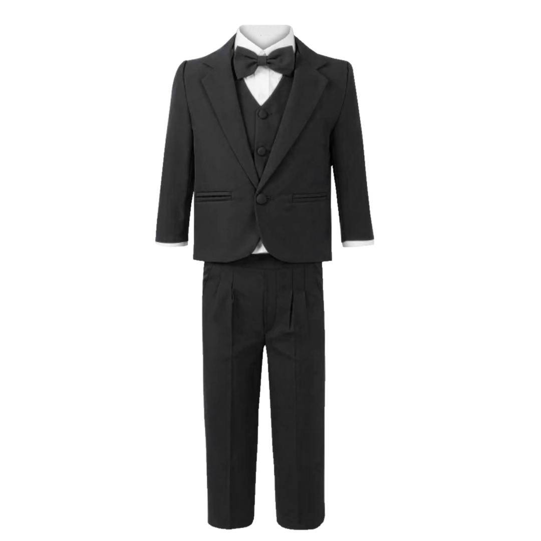 Baby Boy Black 5-Piece Suit