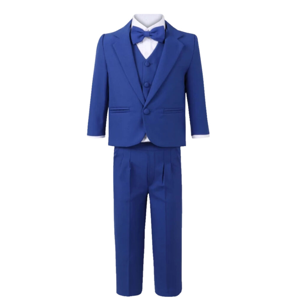 Boy Royal Blue 5 Piece Suit