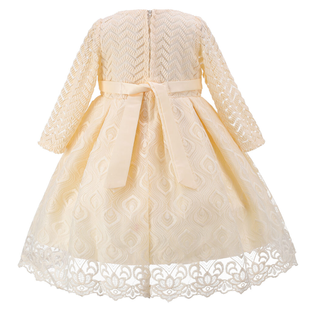 Cream Embroidered Perforated Bolero Dress