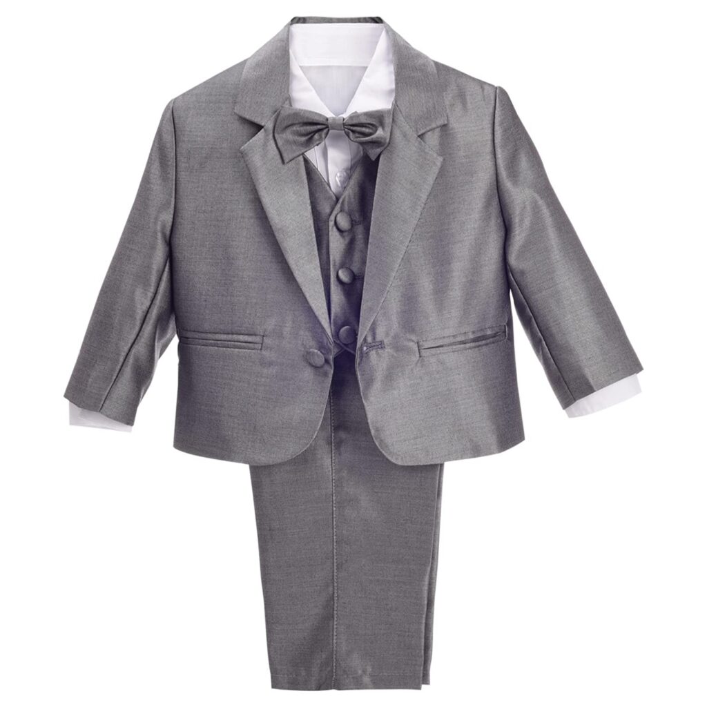 Baby Boy Silver 5-Piece Suit