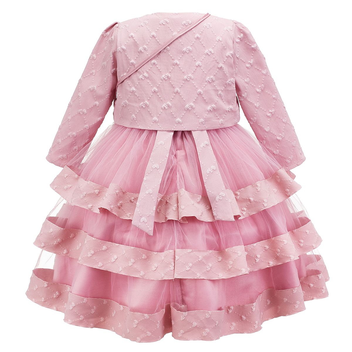 D.Pink Layered Bolero Dress Set