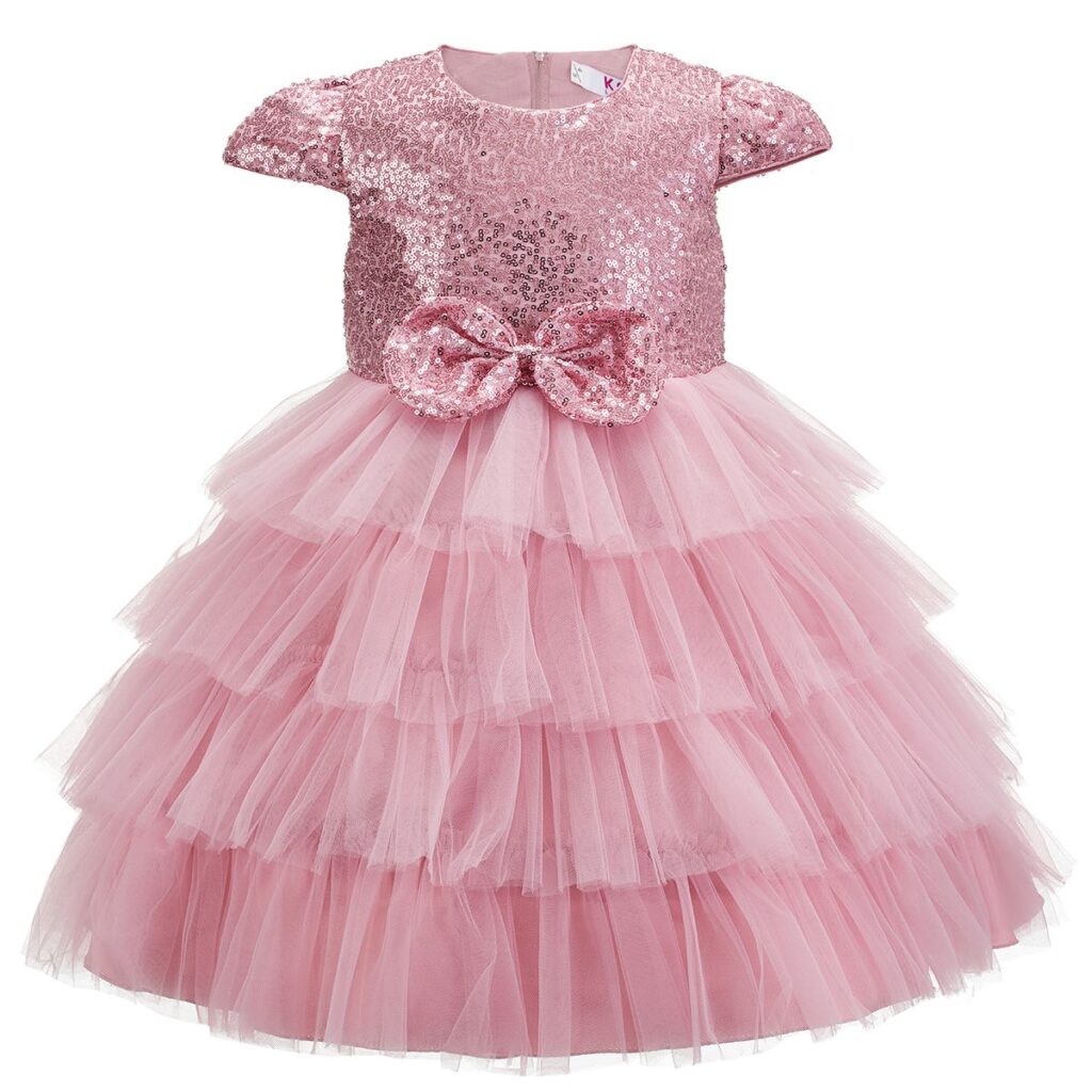 D.pink Tulle Layered Dress