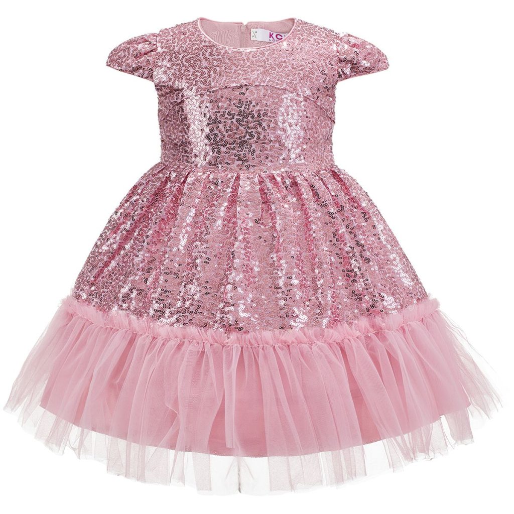 D.Pink Tulle Layered Dress