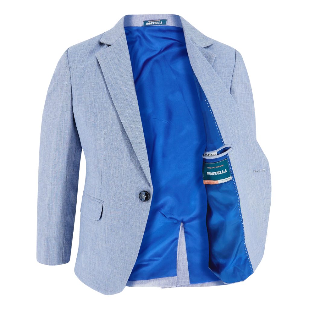 Sky-Blue 6 Piece Suit
